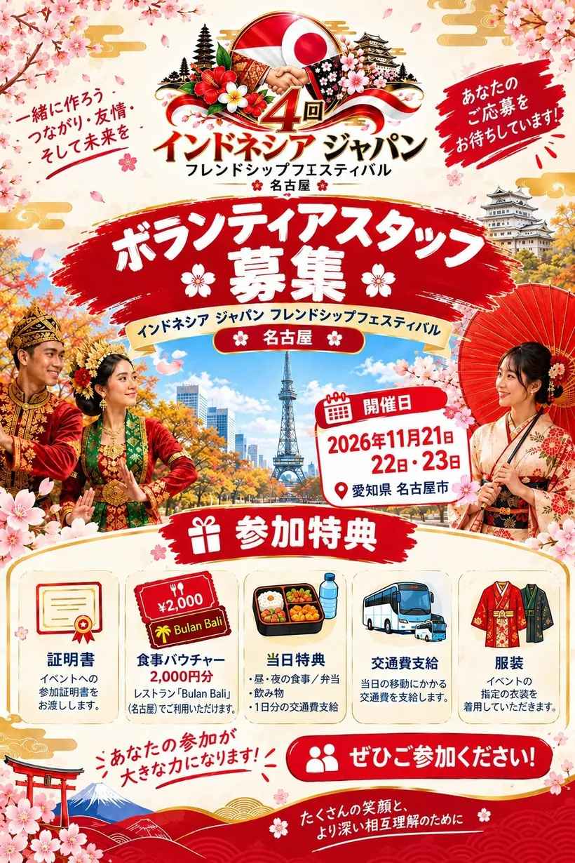 ボランティアスタッフ募集の案内ポスター